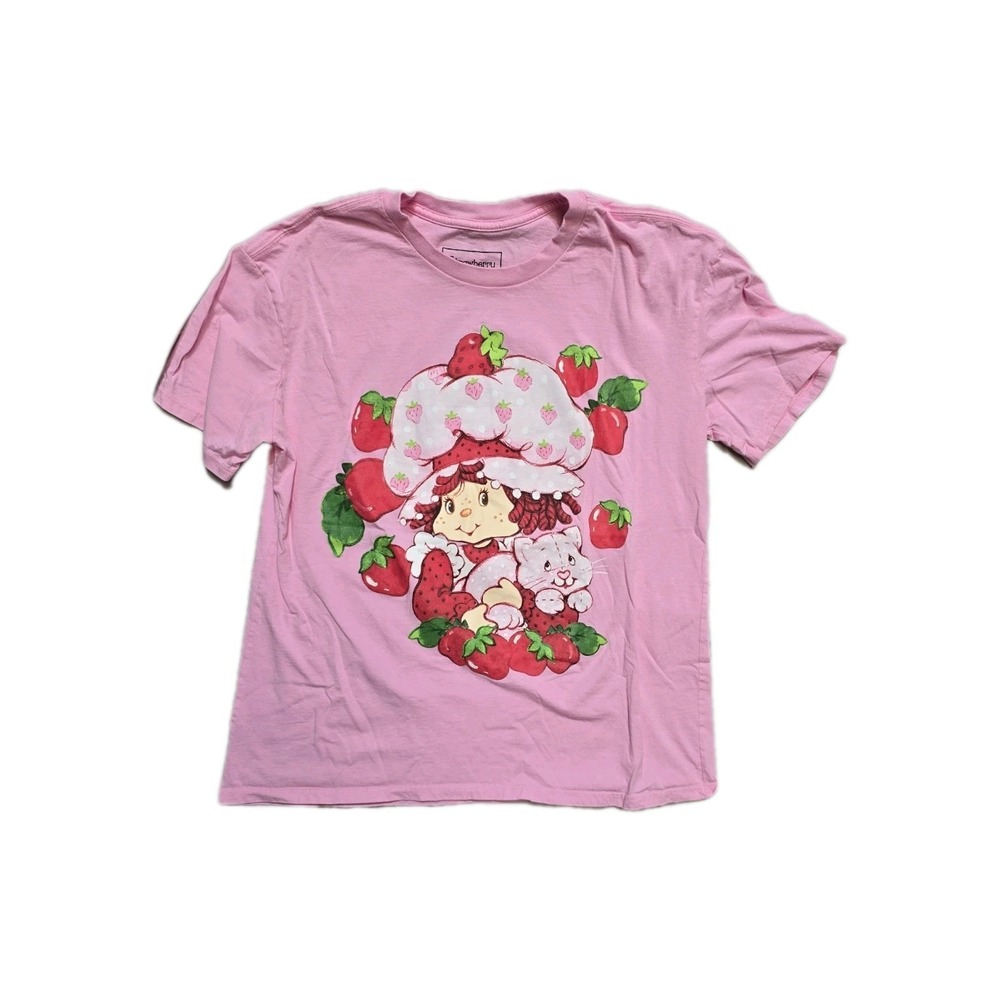 Strawberry Shortcake‎ Women's Cotton Graphic Print Tee Size XL Pink
